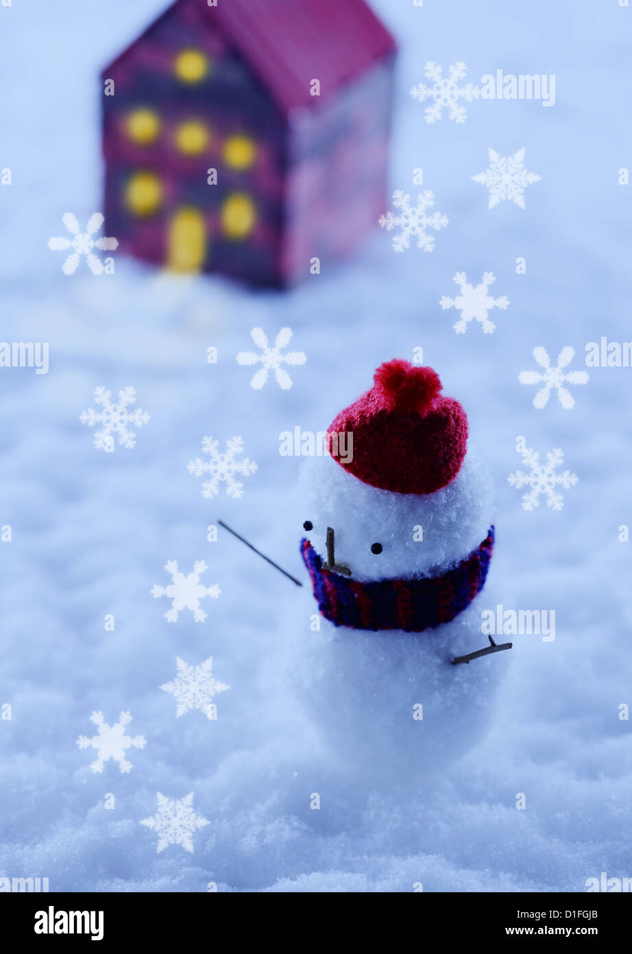 Pupazzo di neve, CG Foto Stock