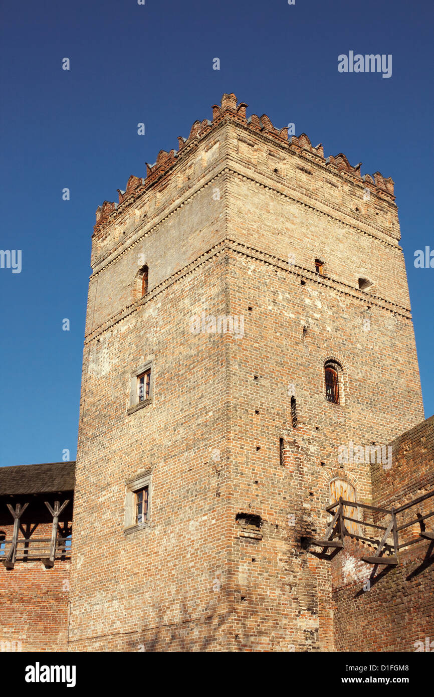 Styrova Torre del vecchio castello Lubert costruito nel 1340. Lutsk, Ucraina. Foto Stock