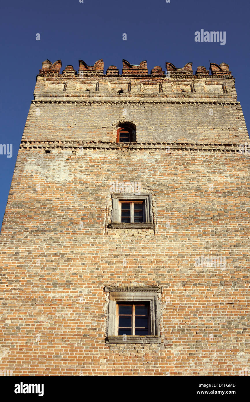Styrova Torre del vecchio castello Lubert costruito nel 1340. Lutsk, Ucraina. Foto Stock