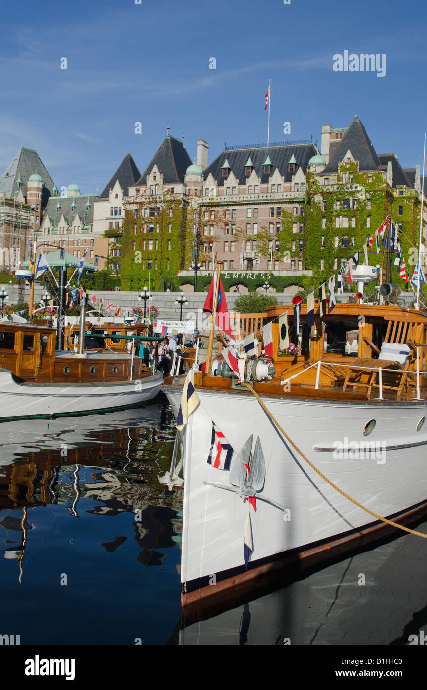 Classic boat show Victoria Harbour Isola di Vancouver BC Foto Stock