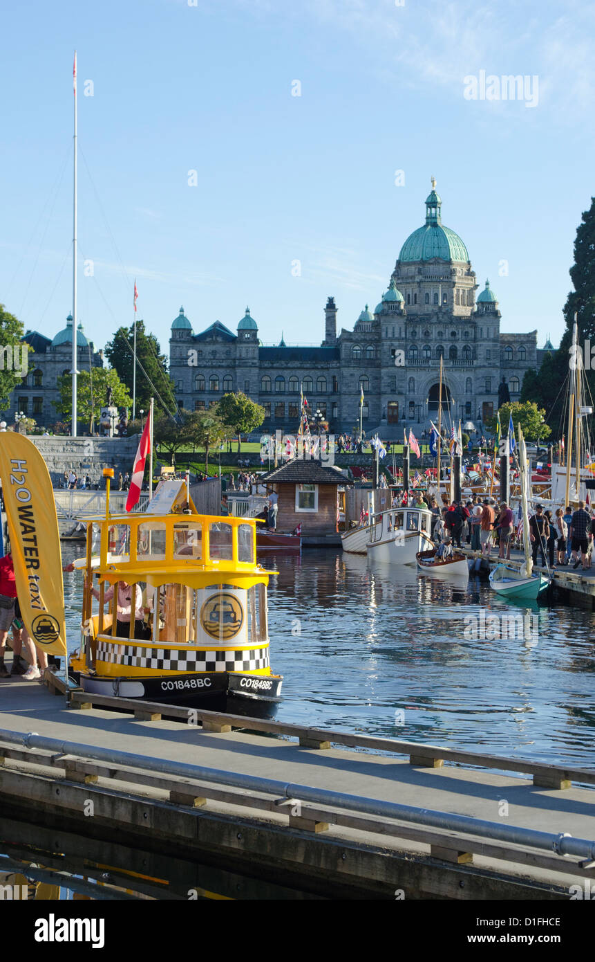 L'acqua taxi Porto Victoria Vancouver Island BC Foto Stock
