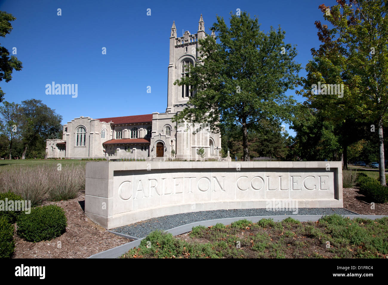 Skinner Memorial Chapel Carleton College Campus Elencato nel Registro Nazionale dei Luoghi Storici. Northfield Minnesota MN USA Foto Stock