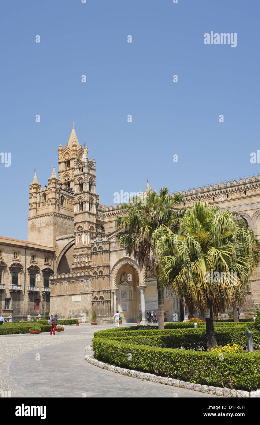 La Cattedrale di Palermo, Palermo, Italia Foto Stock