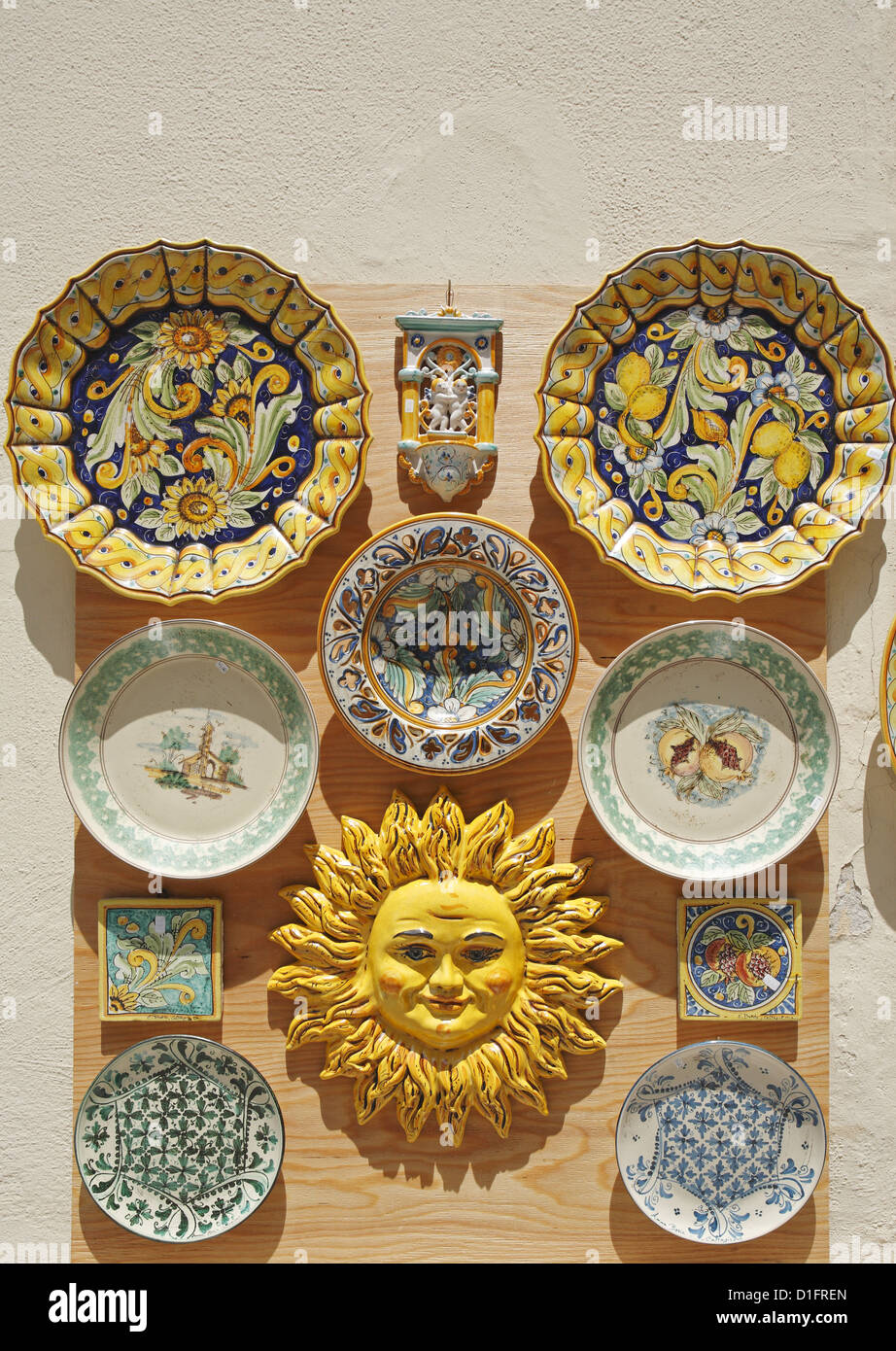 Ceramica italiana, Sicilia, Italia Foto Stock
