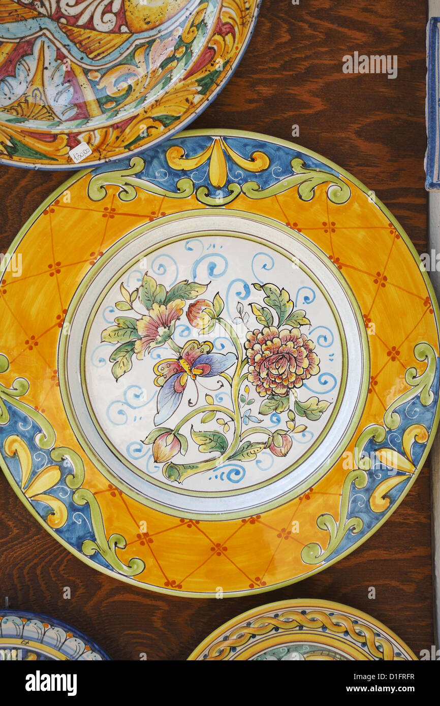 Ceramica italiana, Sicilia, Italia Foto Stock