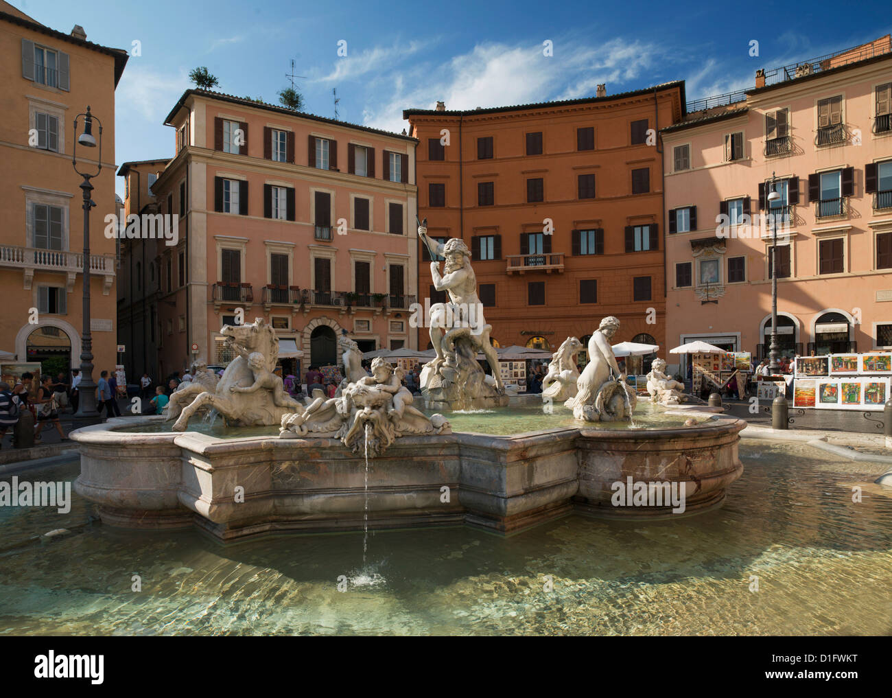 Fontana di Piazza Navona, Roma, Lazio, l'Italia, Europa Foto Stock