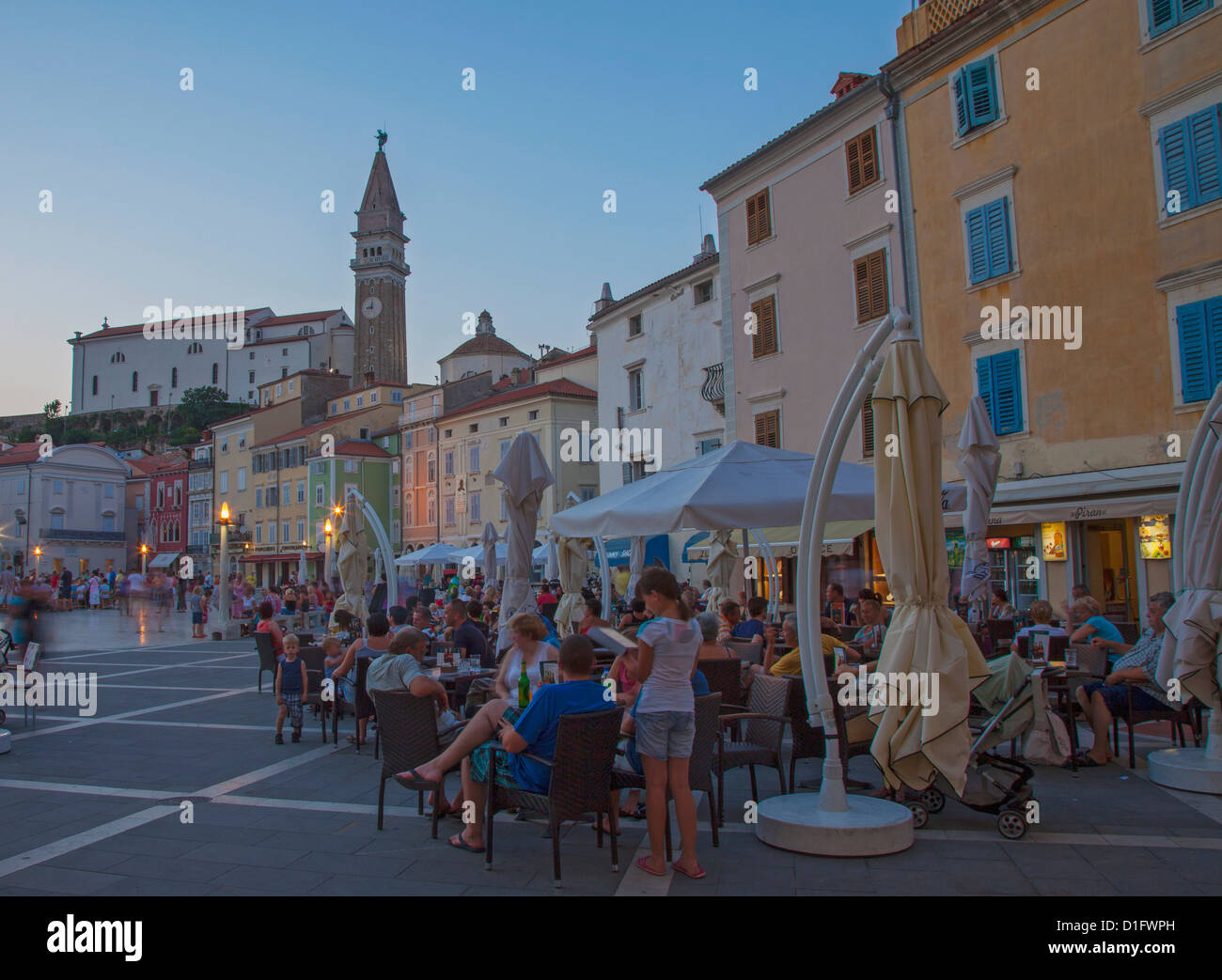Pirano, Istria, costa Adriatica, Slovenia, Europa Foto Stock