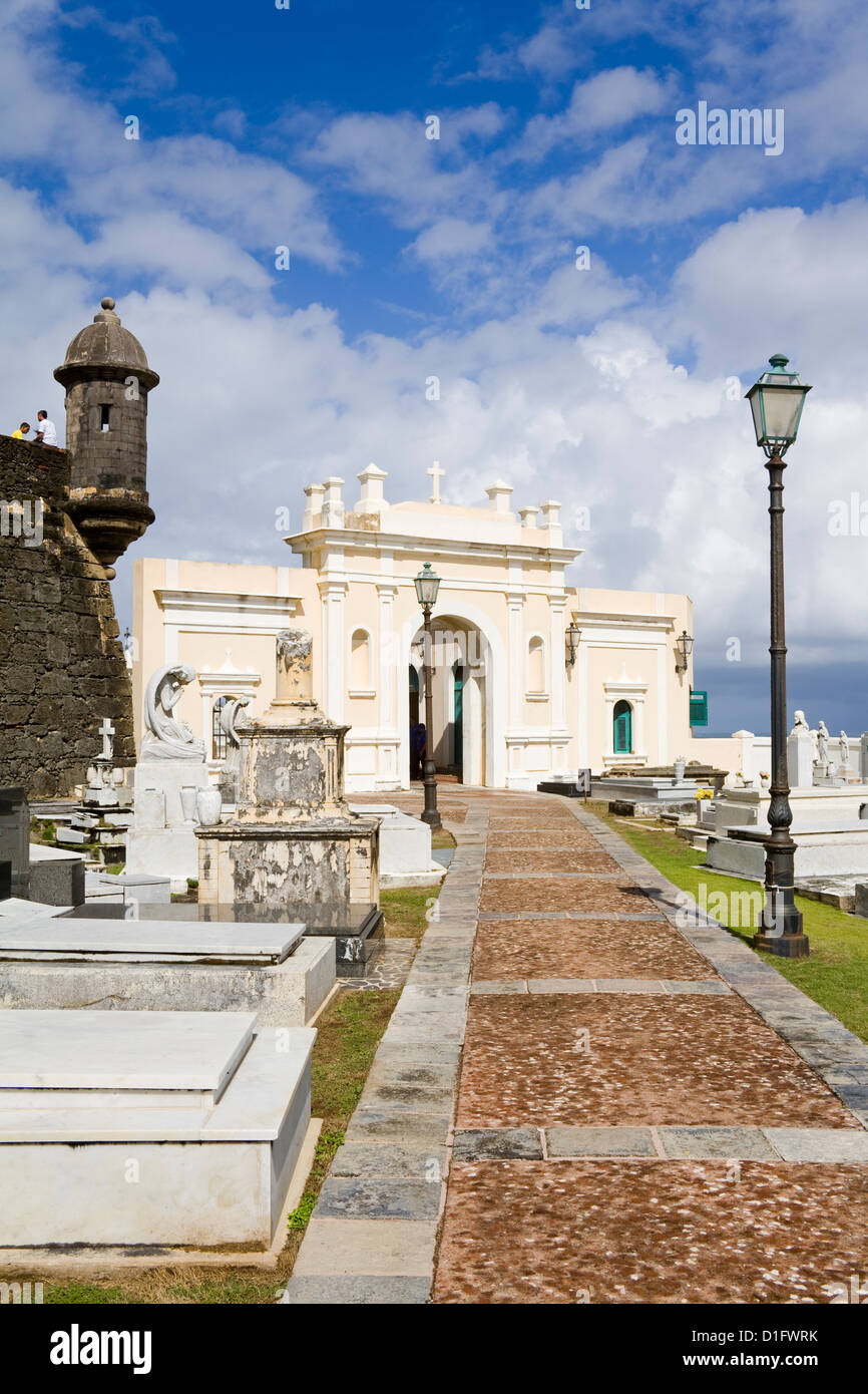 Santa Maria Magdalena cimitero, la Città Vecchia di San Juan, Puerto Rico Island, West Indies, Caraibi, Stati Uniti d'America Foto Stock
