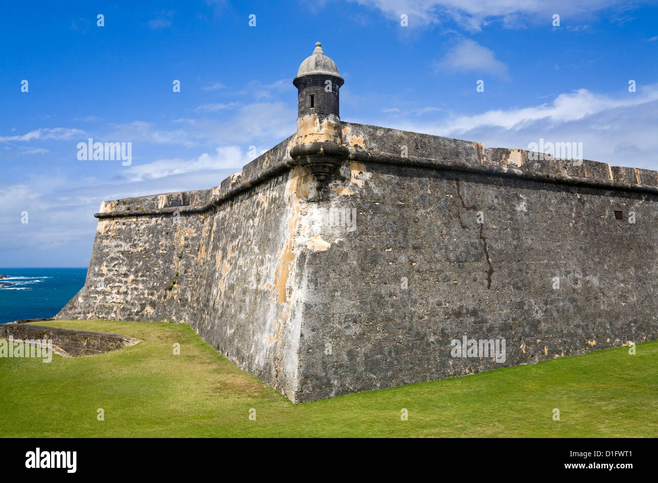 Castillo San Felipe del Morro, la Città Vecchia di San Juan, Puerto Rico Island, West Indies, Caraibi, Stati Uniti d'America Foto Stock