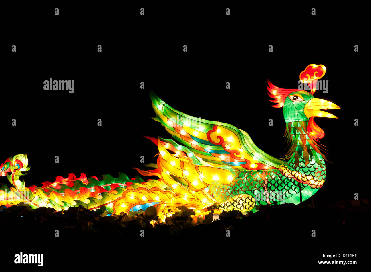 Lanterne di festa per celebrare il capodanno cinese. Foto Stock