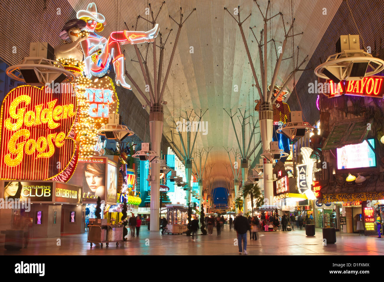 Fremont Street Experience, Las Vegas, Nevada, Stati Uniti d'America, America del Nord Foto Stock