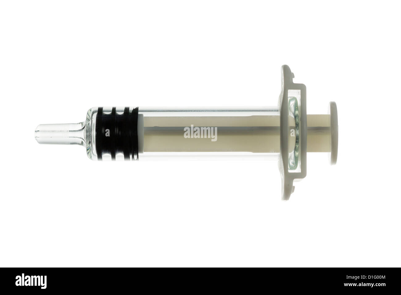 Vaccino su bianco Foto Stock