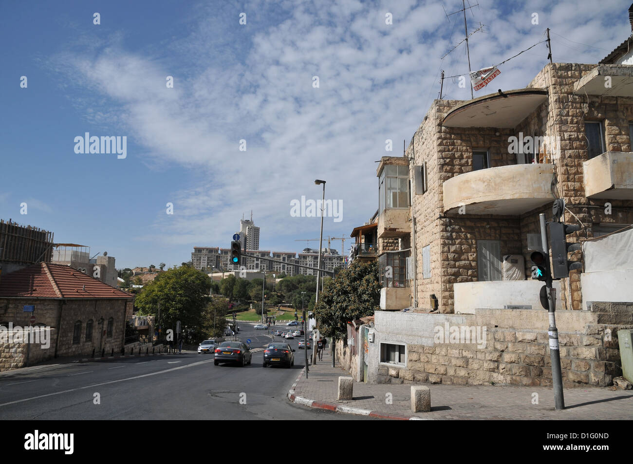Israele Gerusalemme Ovest, Machane Yehuda quartiere Bezaleel Street Foto Stock