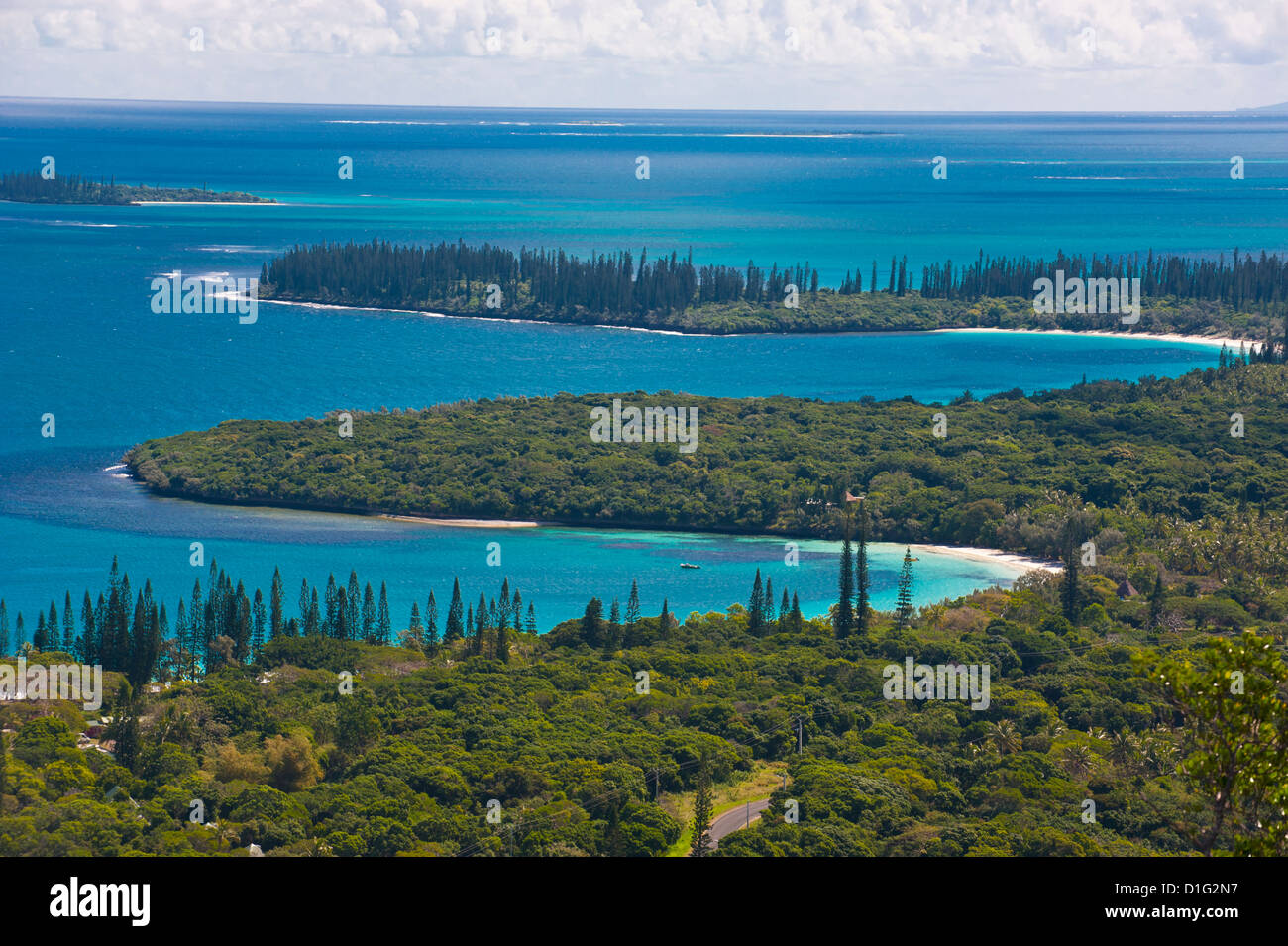 Vista sull'Ile des Pins, Nuova Caledonia, Melanesia, South Pacific Pacific Foto Stock