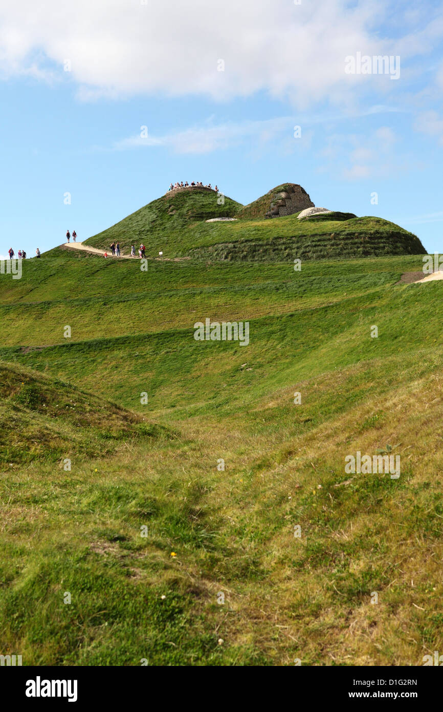 Northumberlandia, il più grande del mondo la forma umana di scultura, noto come il Nudo di donna Cramlington, Northumberland, Inghilterra Foto Stock