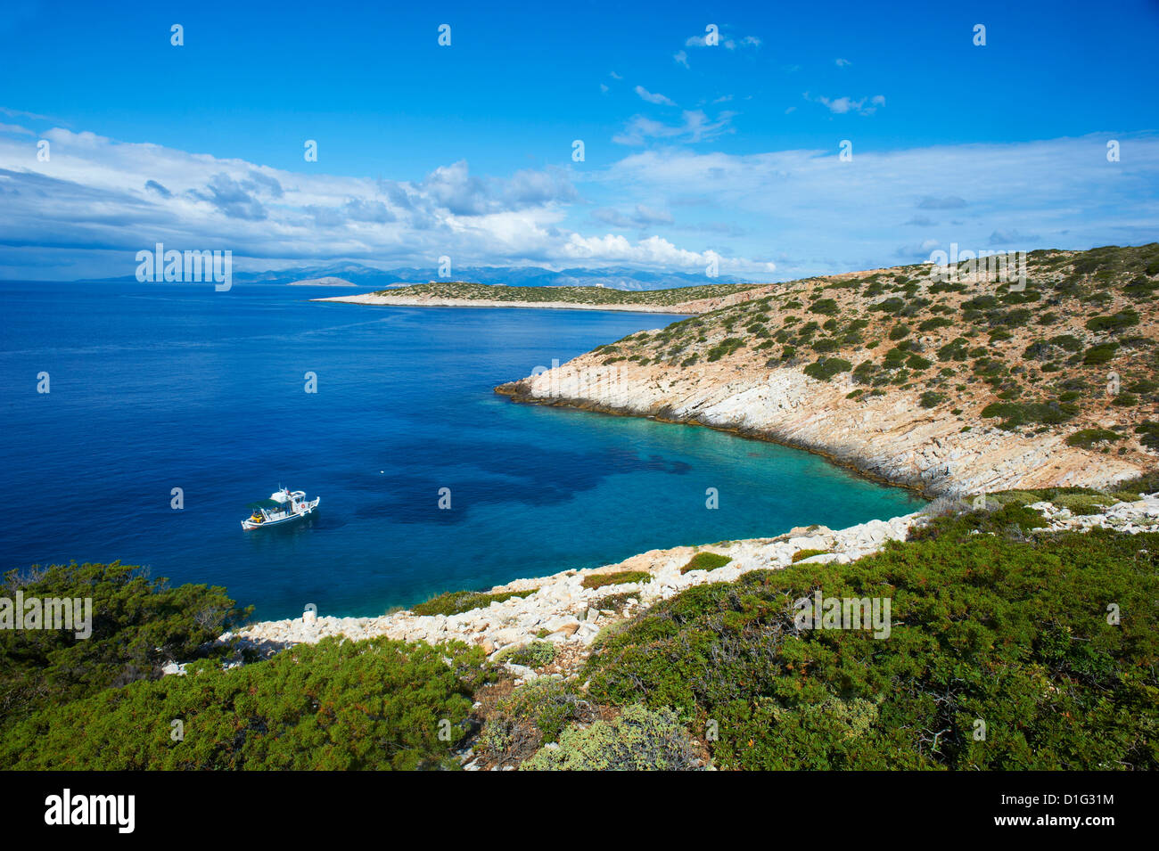 Piscina naturale, DONOUSSA, CICLADI, Egeo, isole greche, Grecia, Europa Foto Stock