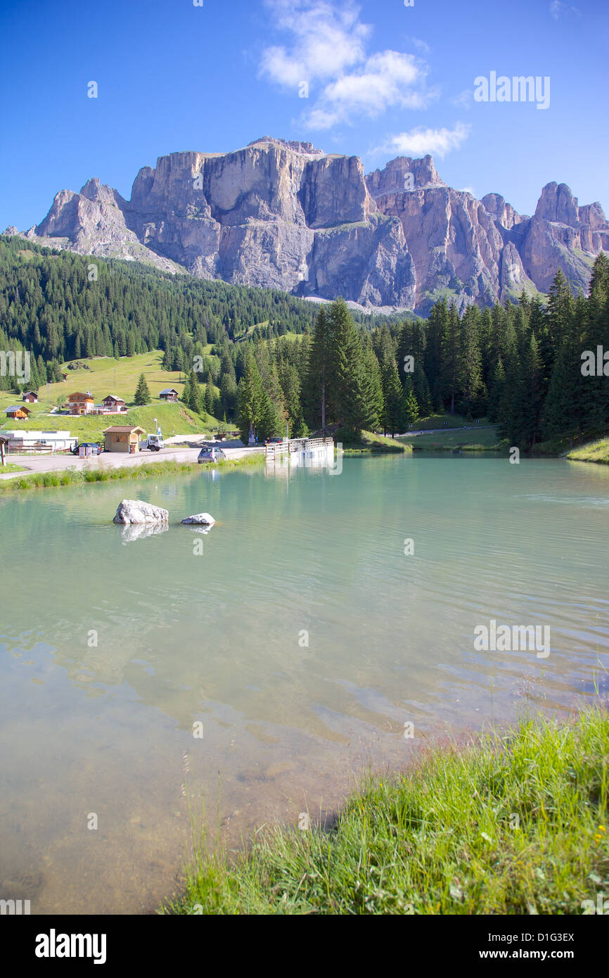 Passo Sella, Trento e Bolzano province Trentino Alto Adige, Dolomiti italiane, Italia, Europa Foto Stock