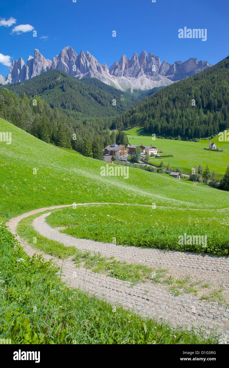 Val di Funes, Provincia Autonoma di Bolzano, Trentino-Alto Adige, Dolomiti italiane, Italia, Europa Foto Stock