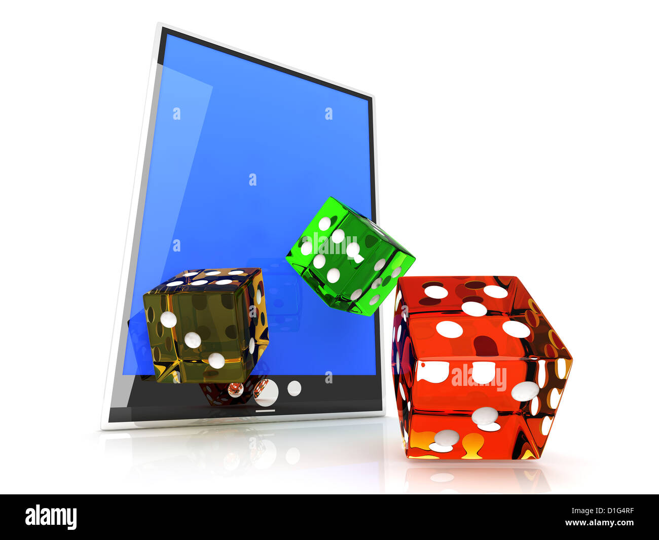 Un Tablet PC / tampone. 3D reso illustrazione. Foto Stock
