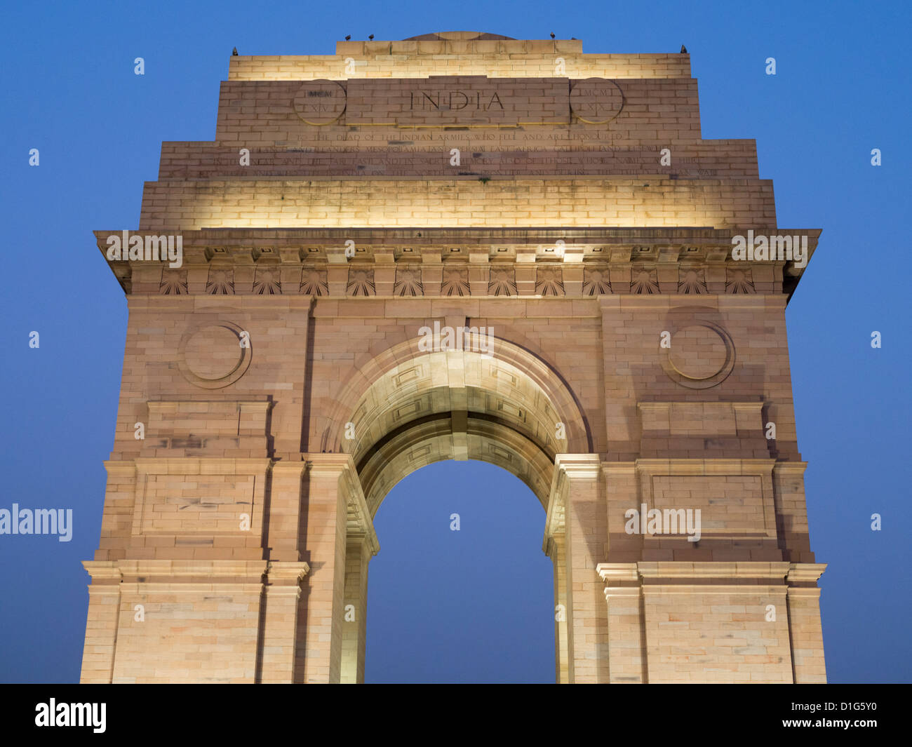 India Gate New Delhi India Foto Stock