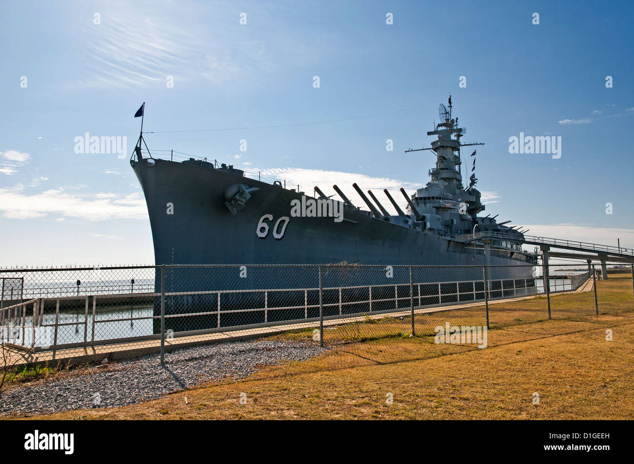 Famosa USS Alabama, Battleship Memorial Park, Mobile, Alabama Foto Stock