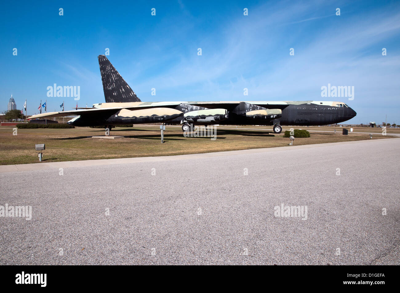 B Stratofortress 'Calamity Jane' dal lato ,Battleship Memorial Park, Mobile, Alabama Foto Stock