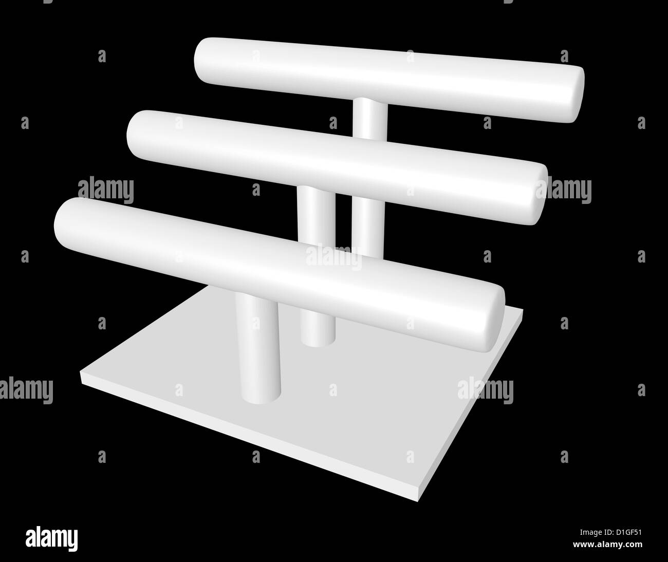 3D Render di un bracciale bianco Stand Foto Stock