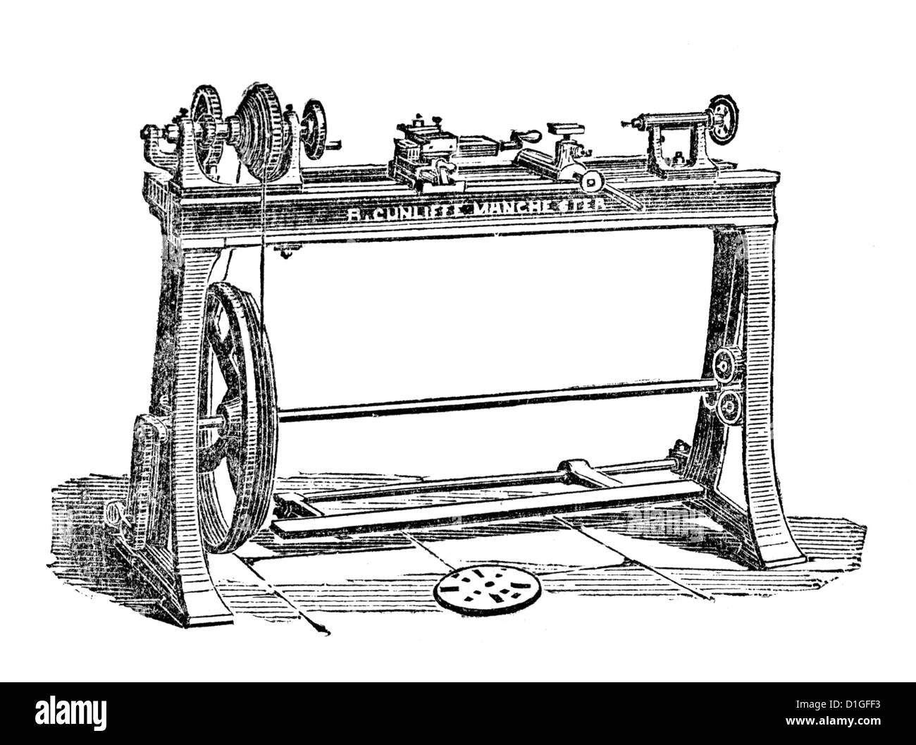 Antica immagine xilografia 1872 origini belle illustrazioni vintage Foto Stock
