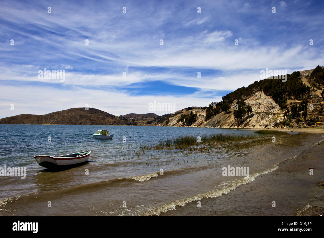 Kollabaya, Challapampa, Isla del Sol, il lago Titicaca, Bolivia, Sud America Foto Stock