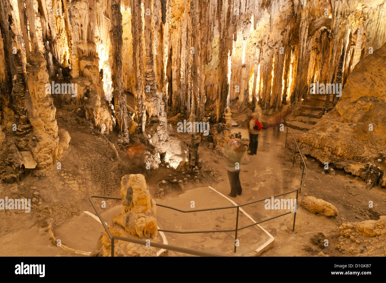 All'interno delle grotte d'Arta, Llevant, Maiorca, isole Baleari, Spagna, Europa Foto Stock