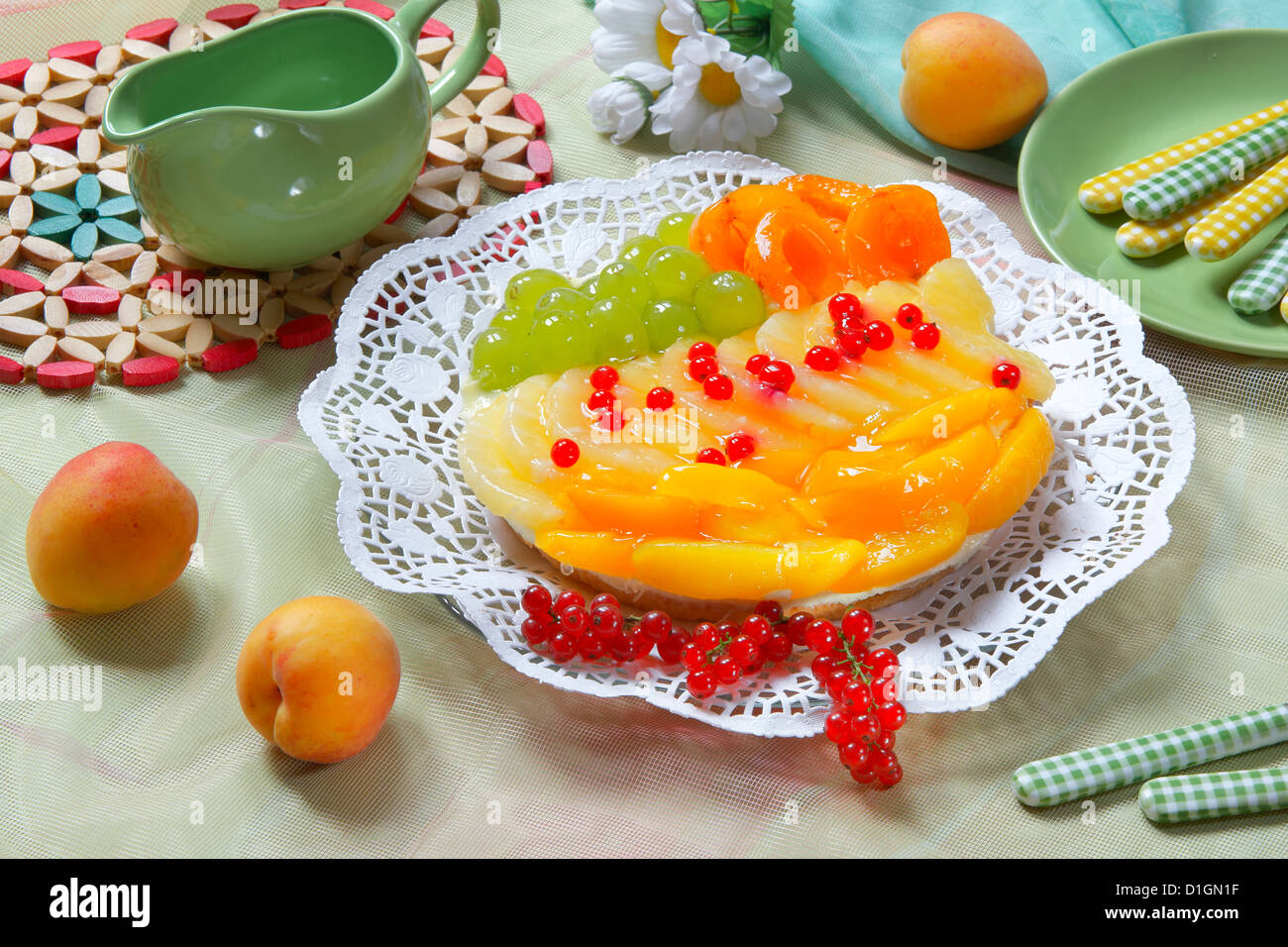 Crostata di frutta Foto Stock