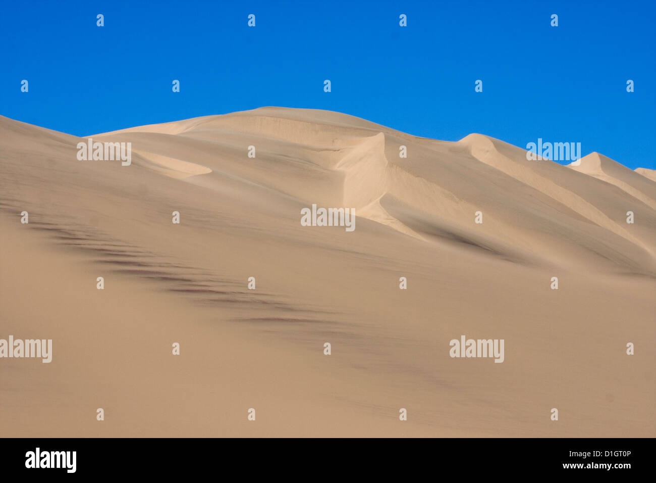 Dune del deserto del Namib, al di fuori della città di Walvis Bay, Namibia. Foto Stock