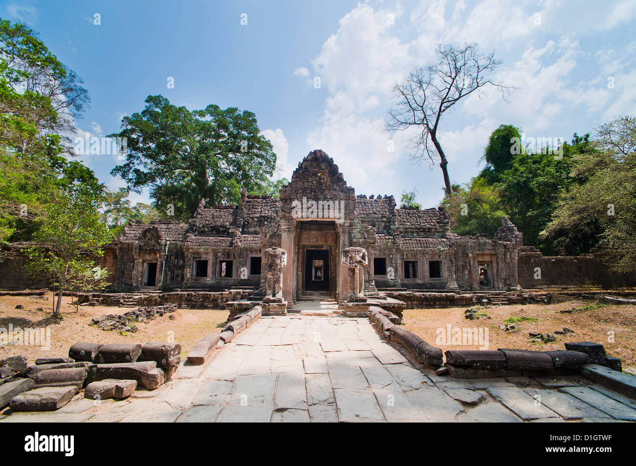 Preah Khan, Tempio di Angkor tempio complesso, Sito Patrimonio Mondiale dell'UNESCO, Siem Reap, Cambogia, Indocina, Asia sud-orientale, Asia Foto Stock