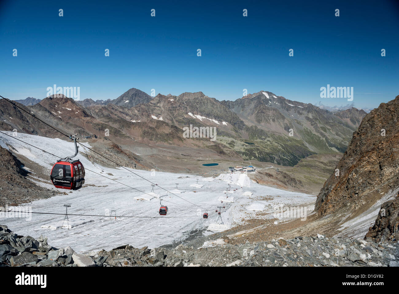 Ghiacciaio dello Stubai in Tirolo, Austria Foto Stock