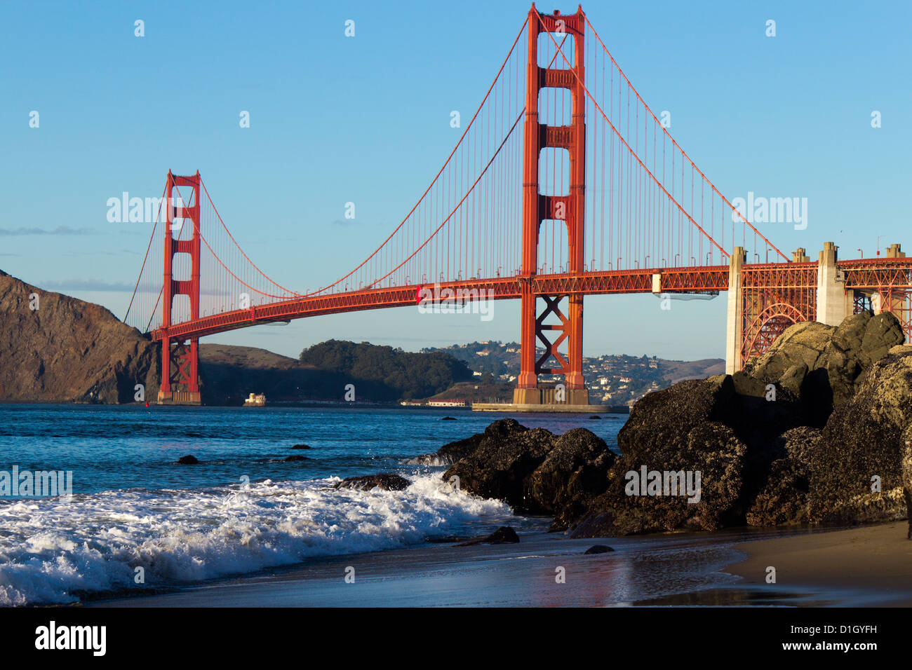 Golden Gate Bridge a San Francisco, Stati Uniti d'America Foto Stock