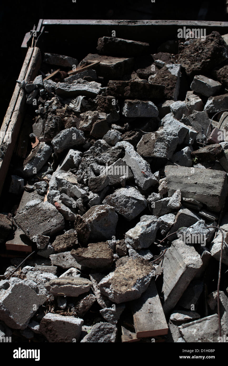 Calcestruzzo di pietrisco. Foto Stock