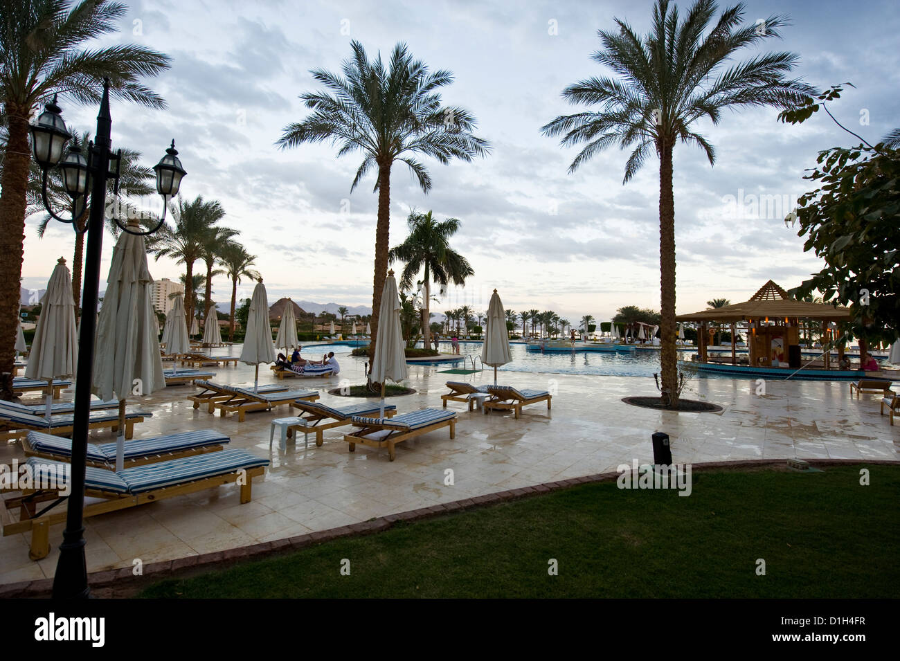 Hotel resort sul Golfo di Aqaba del Mar Rosso in Egitto Foto stock - Alamy