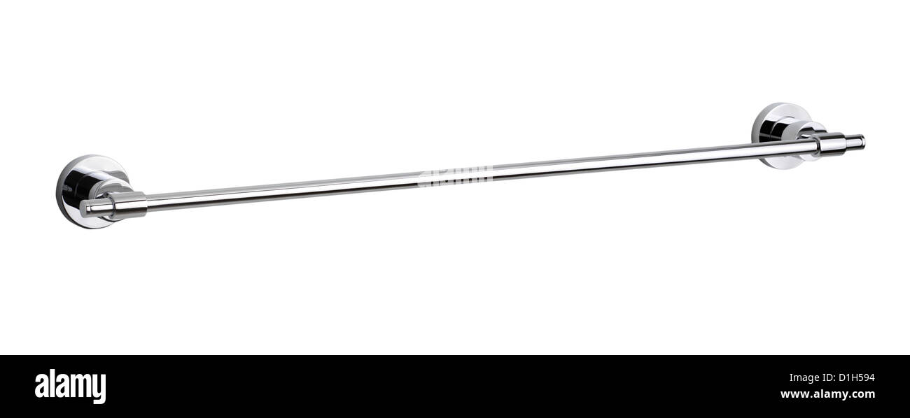 Chrome strofinacci o asciugamani appendiabiti il accessori bagno Foto Stock