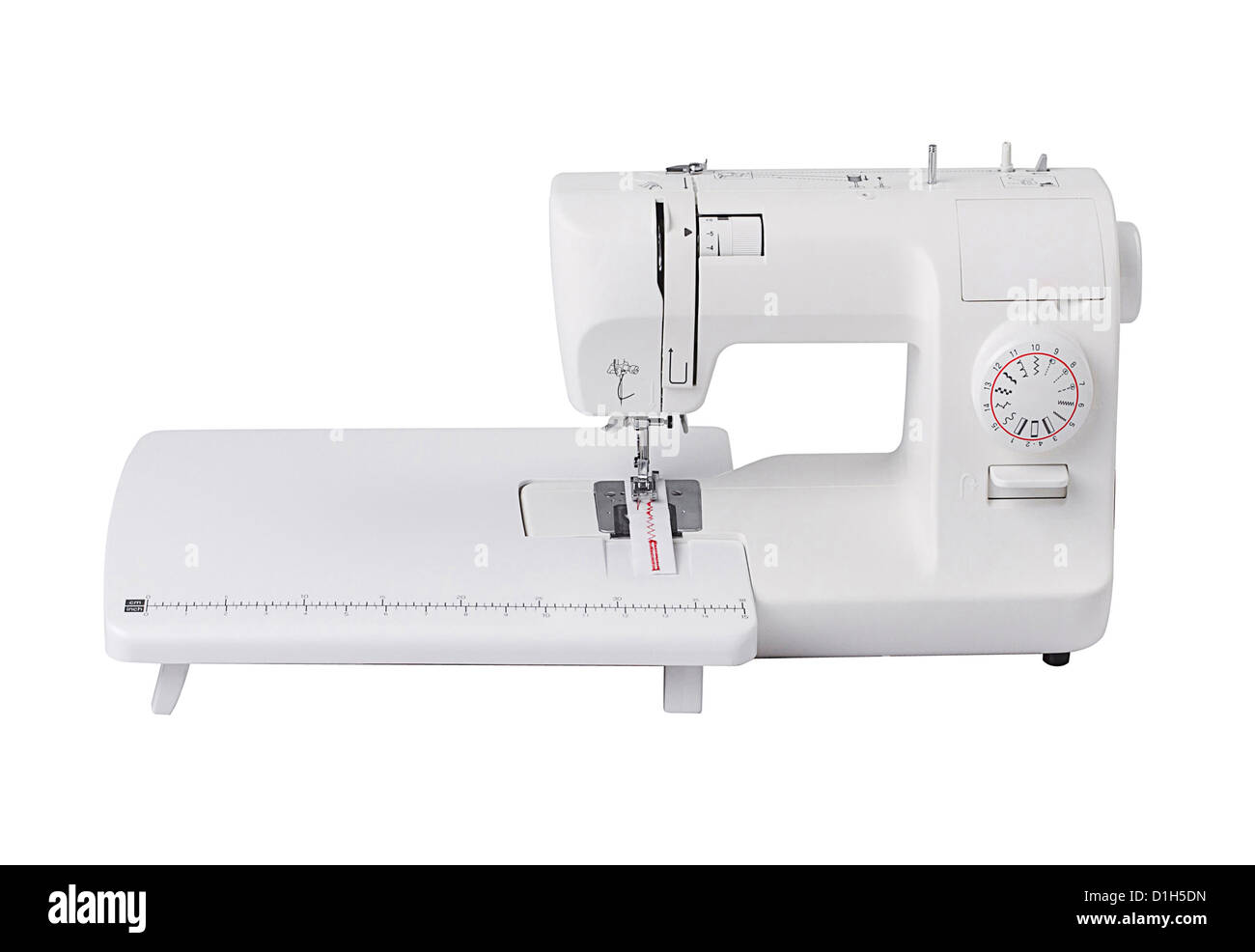 Cucitura elettrico macchina utensile isolati su bianco Foto Stock