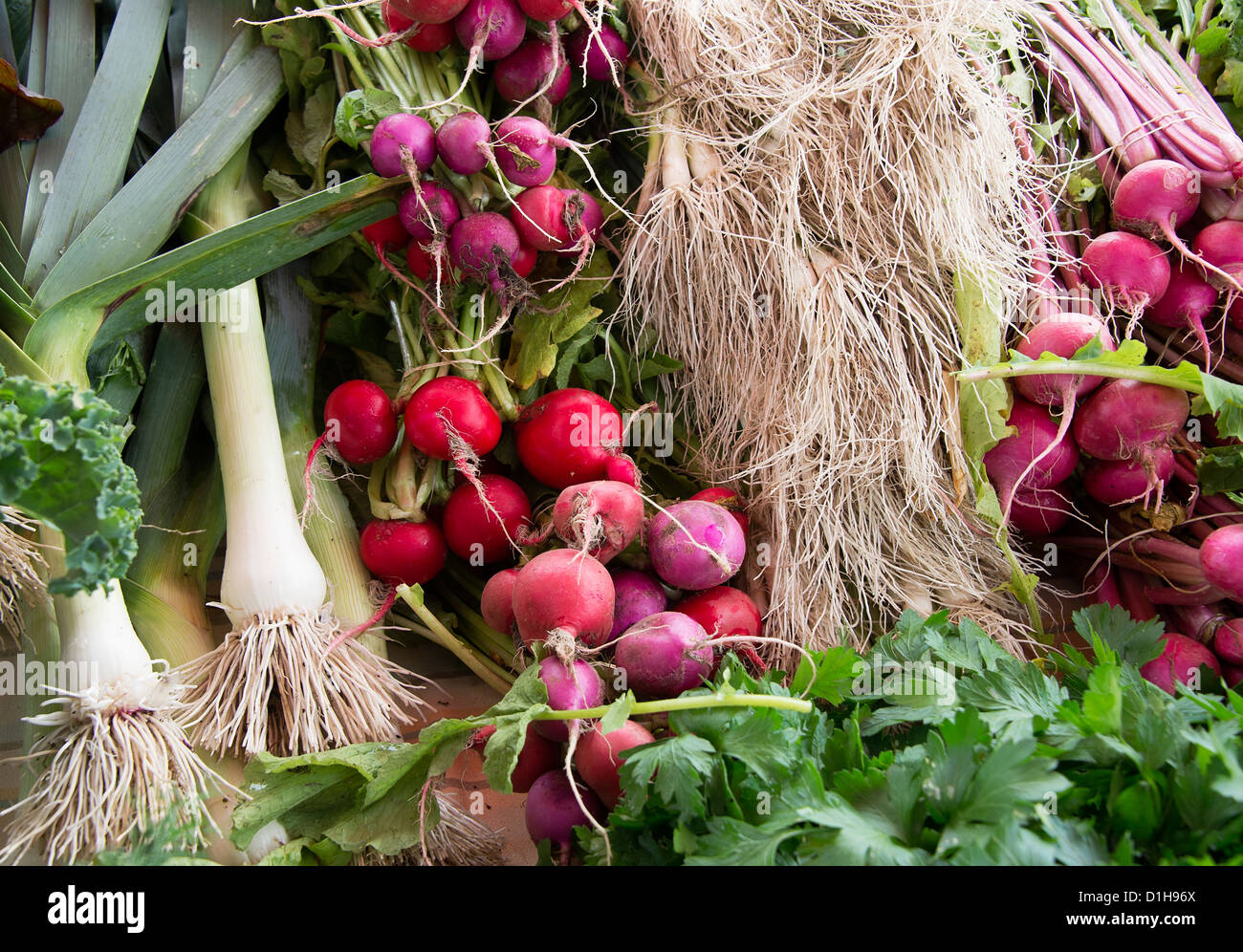 Mercato degli agricoltori di produrre. Foto Stock