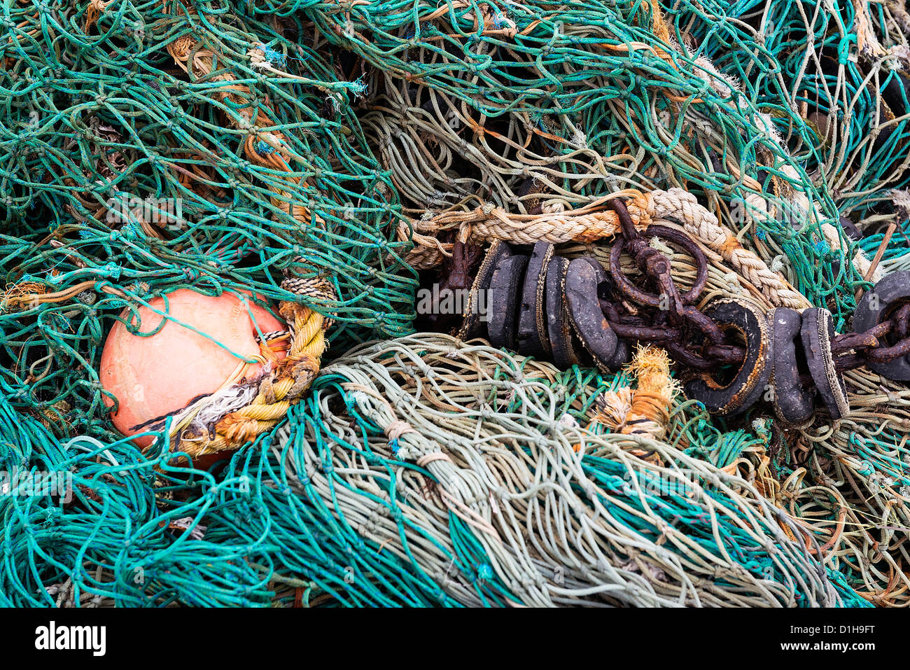 Commerciale di reti da pesca. Foto Stock
