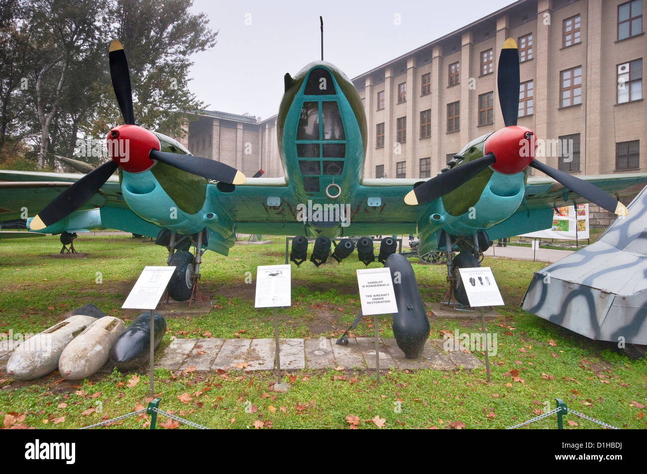 Petlyakov Pe-2, sovietici durante la seconda guerra mondiale dive bomber aeromobili, Esercito Polacco Museum di Varsavia, Polonia Foto Stock