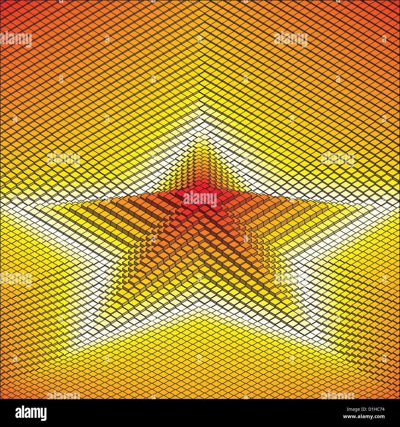 Abstract 3d star Foto Stock