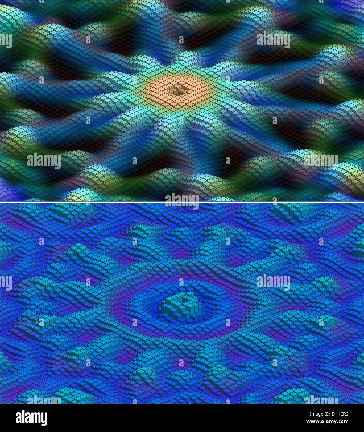 Abstract 3d deep sea Foto Stock