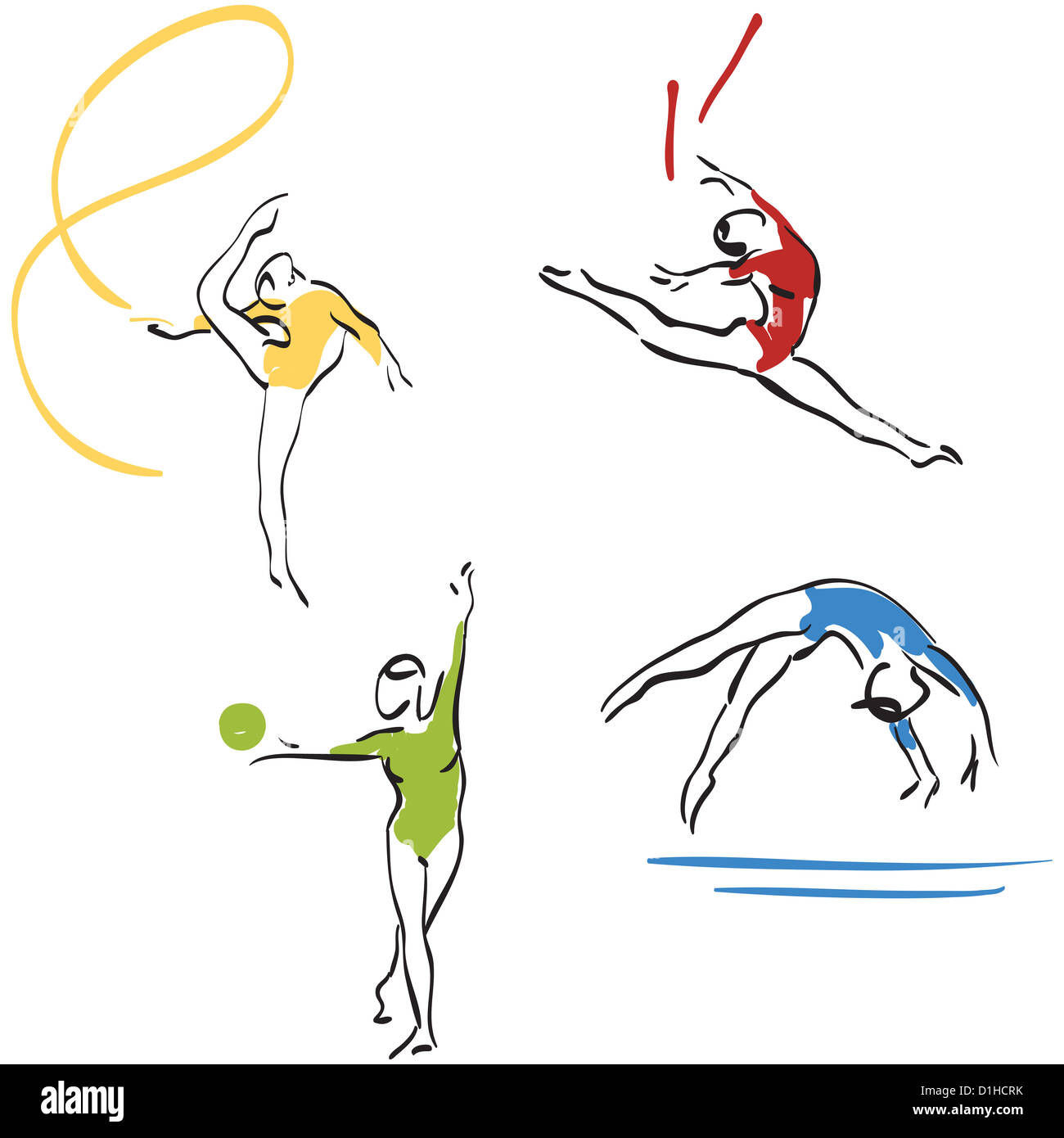 Raccolta di ginnastica - Donne Foto Stock