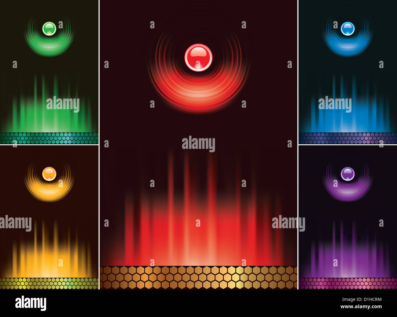 Abstract menu set design Foto Stock