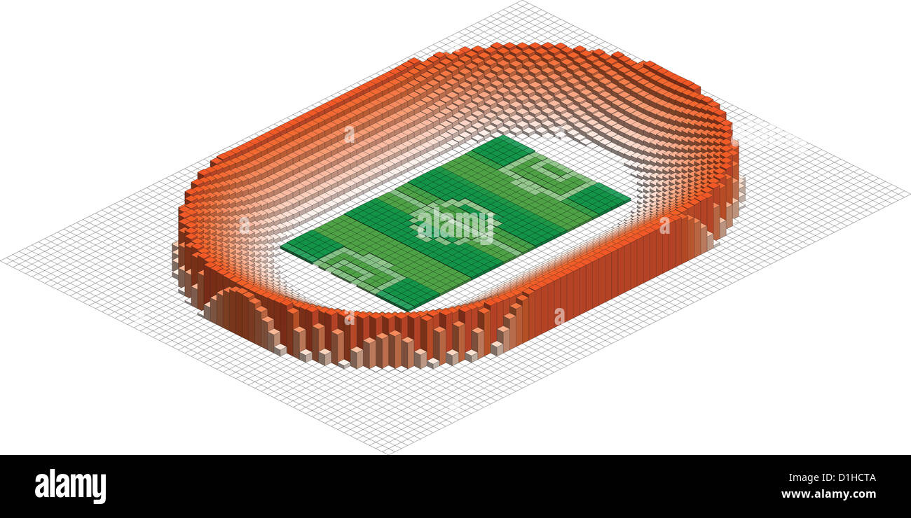 Abstract stadium per il calcio Foto Stock