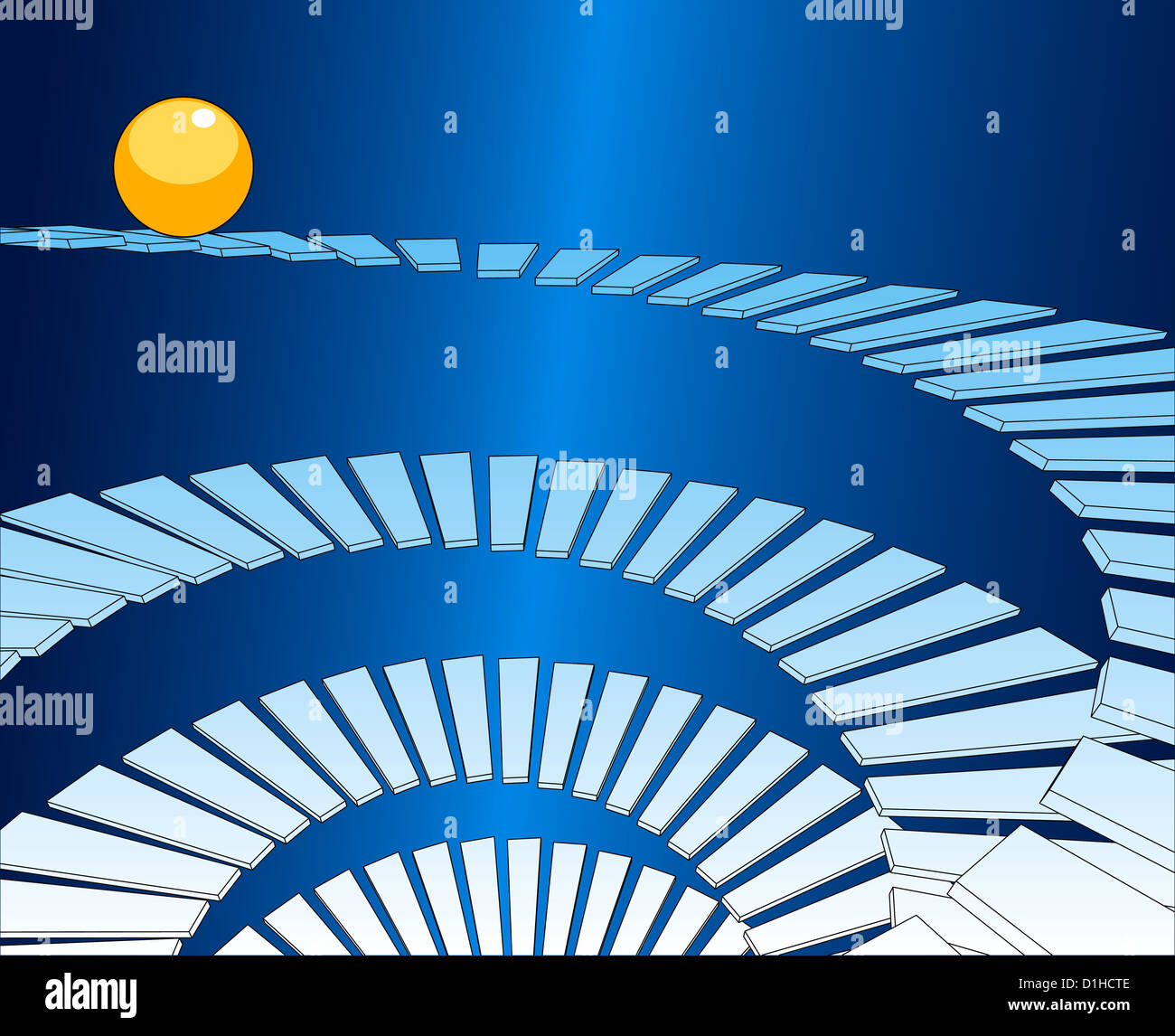 Nella parte superiore della spirale Foto Stock