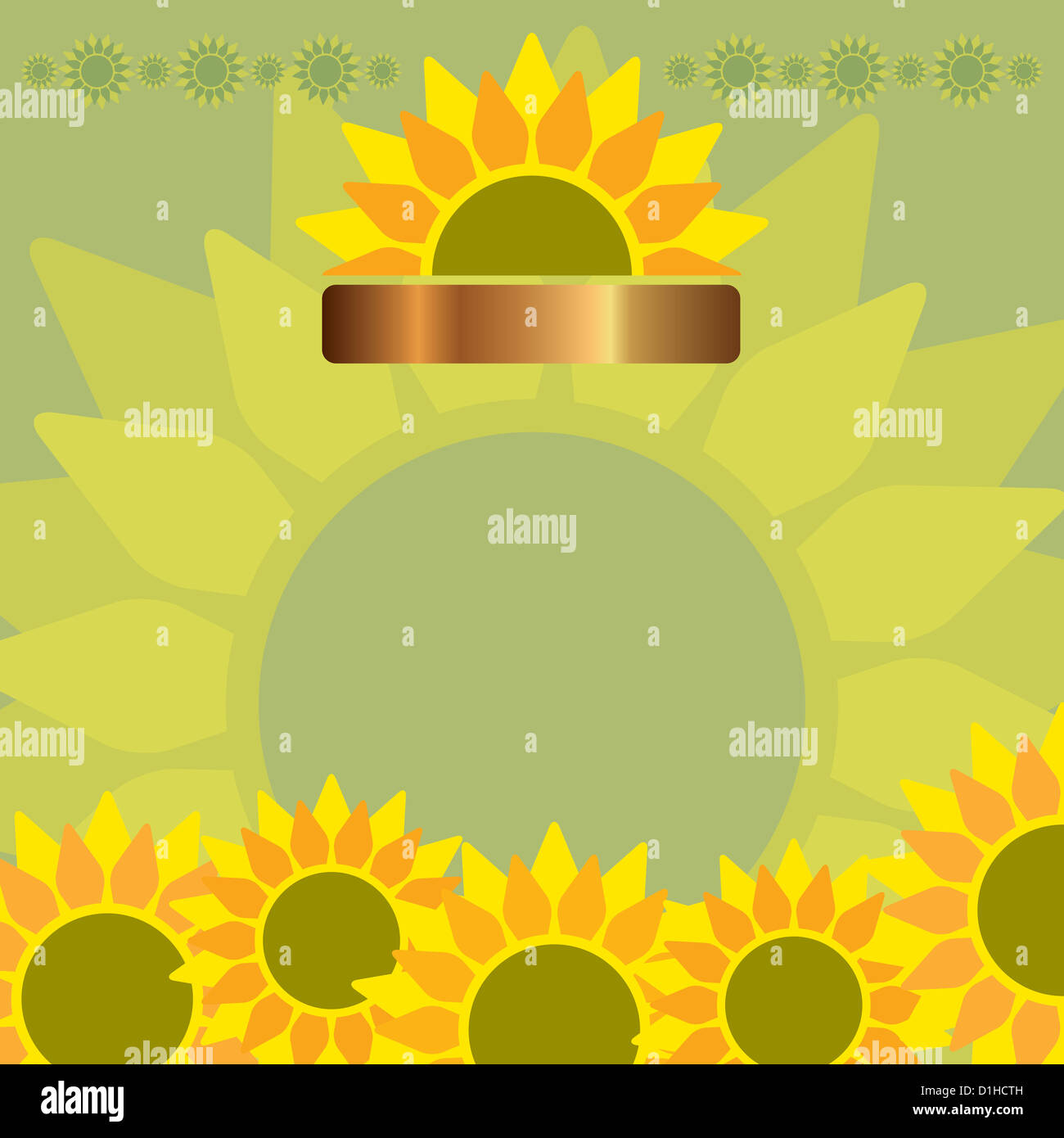 etichetta del girasole Foto Stock