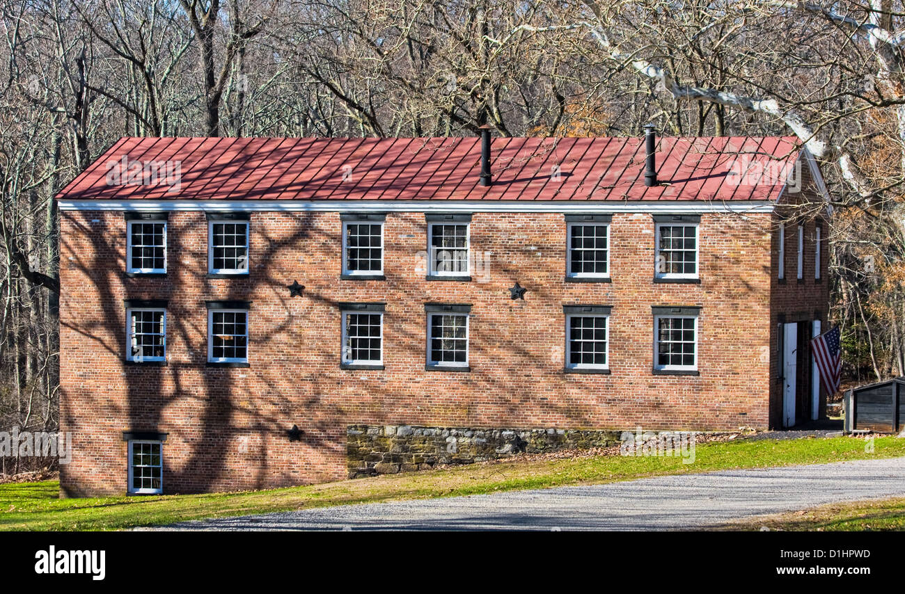 Un vecchio negozio di fabbro ferraio in Allaire Village, New Jersey. Foto Stock